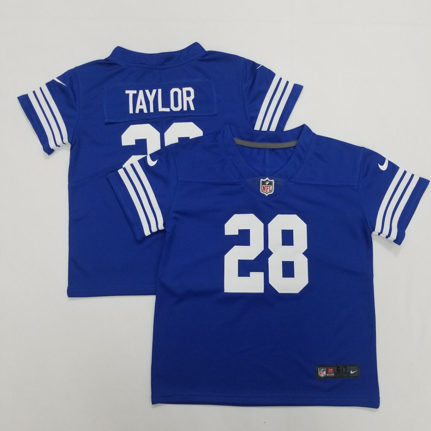 Toddler Nike Colts #28 Jonathan Taylor Royal Blue Stitched NFL Limited Jersey